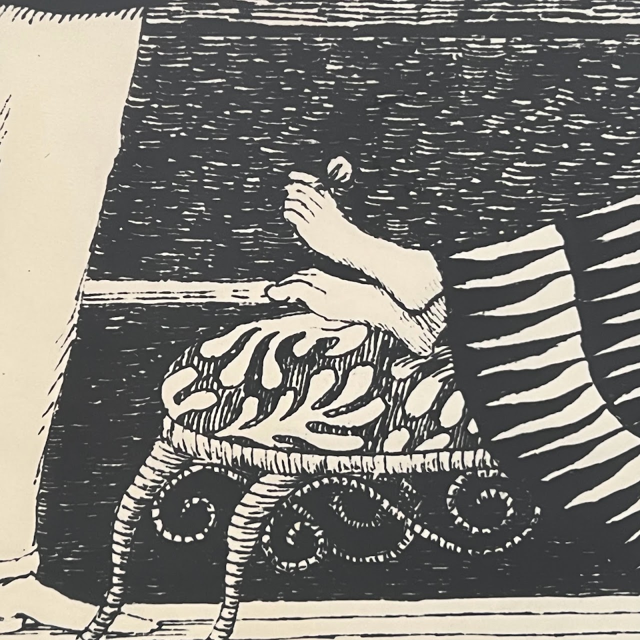 Edward Gorey Signed 'The Blue Aspic' Print