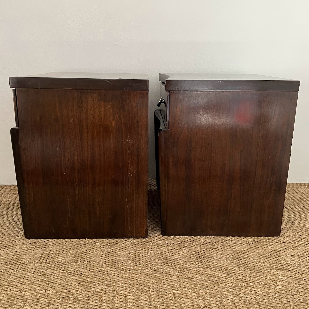 Mid-Century Mahogany End Table Pair