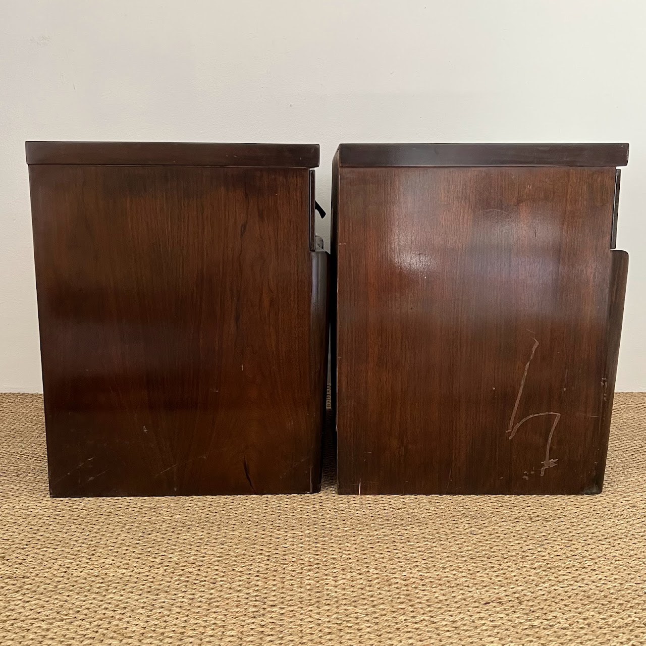 Mid-Century Mahogany End Table Pair