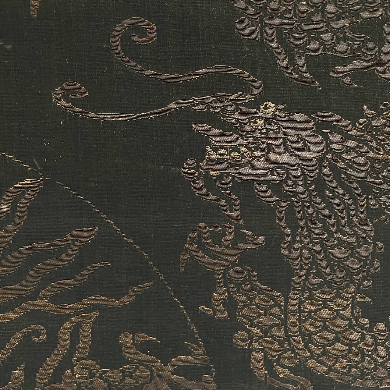 Chinese Dragon Medallion Silk Brocade Embroidery