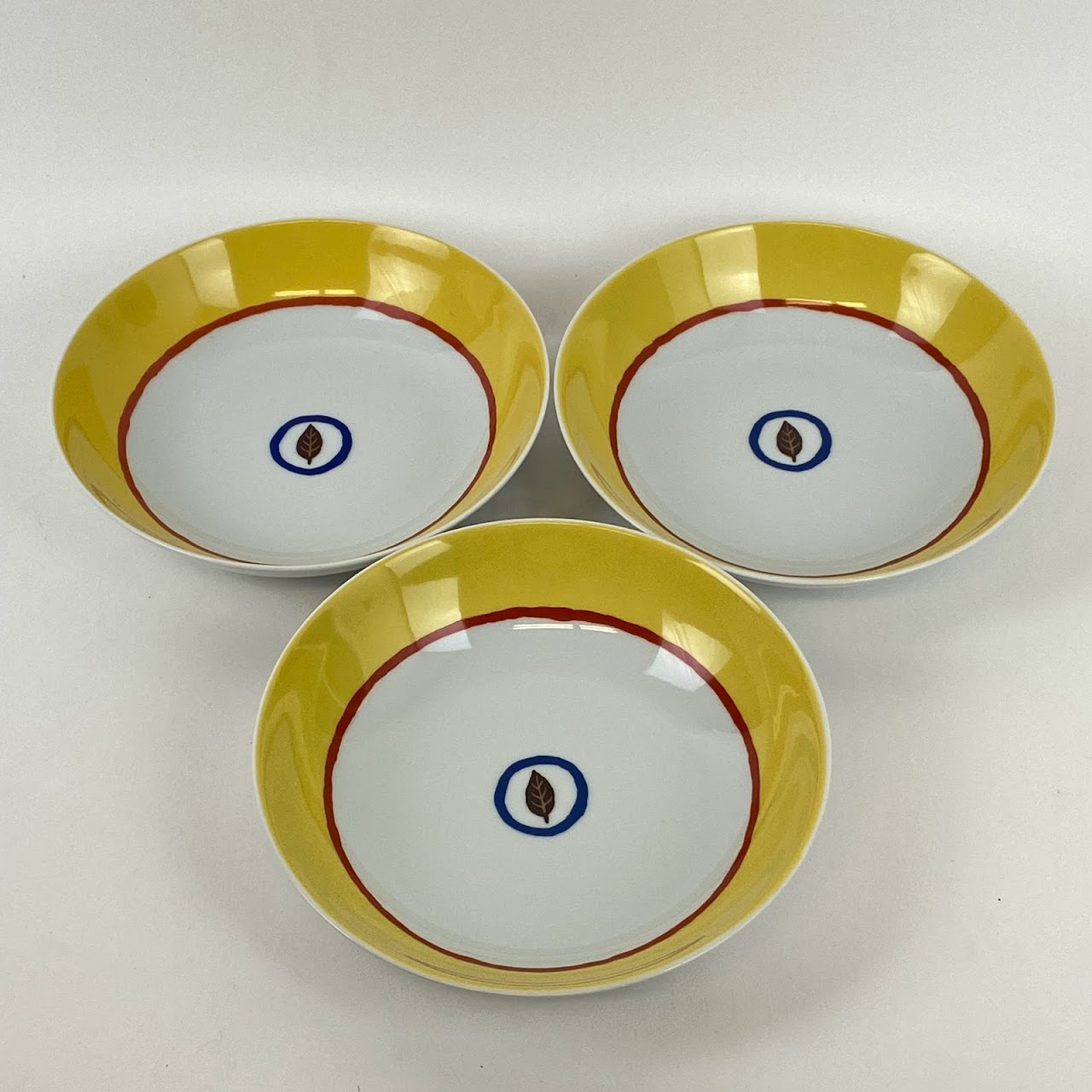 Bernardaud Limoges Set Of Three Bowls & Four Saucers