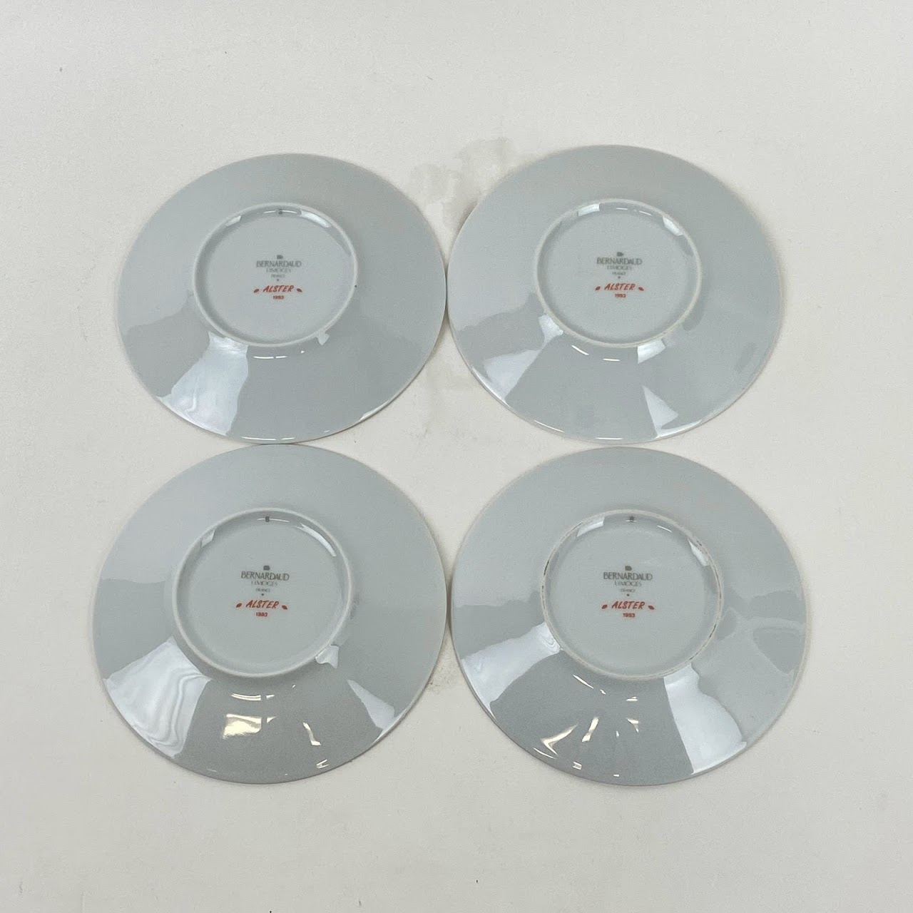 Bernardaud Limoges Set Of Three Bowls & Four Saucers