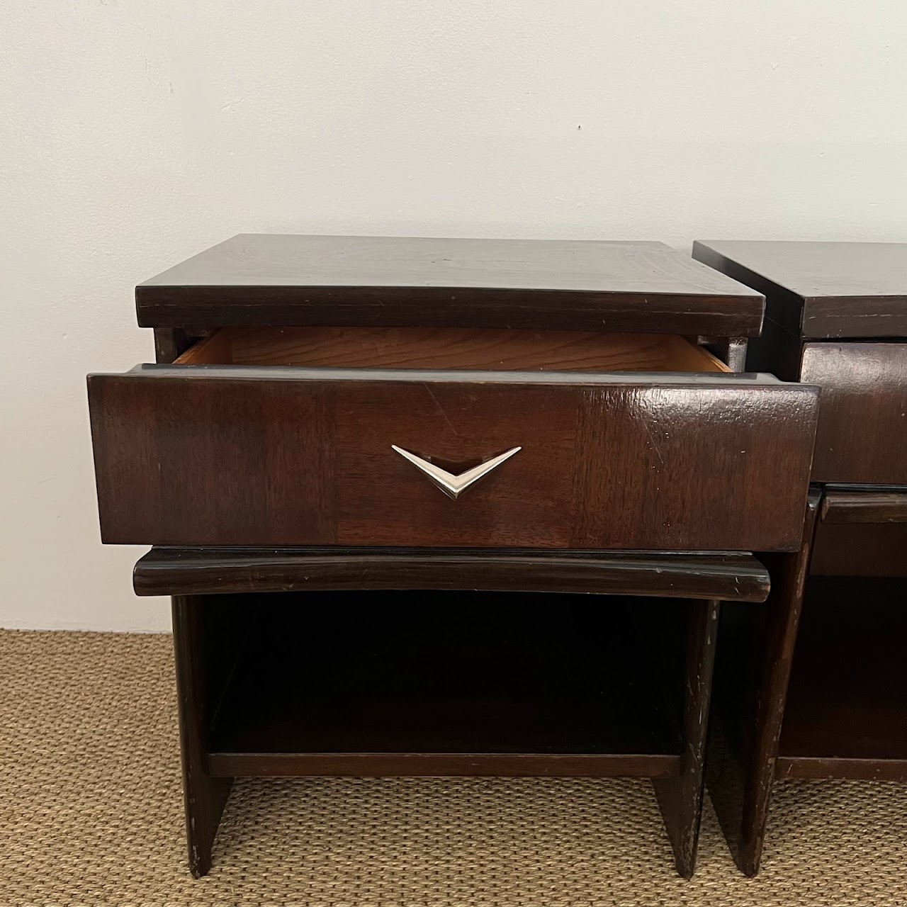 Mid-Century Mahogany End Table Pair