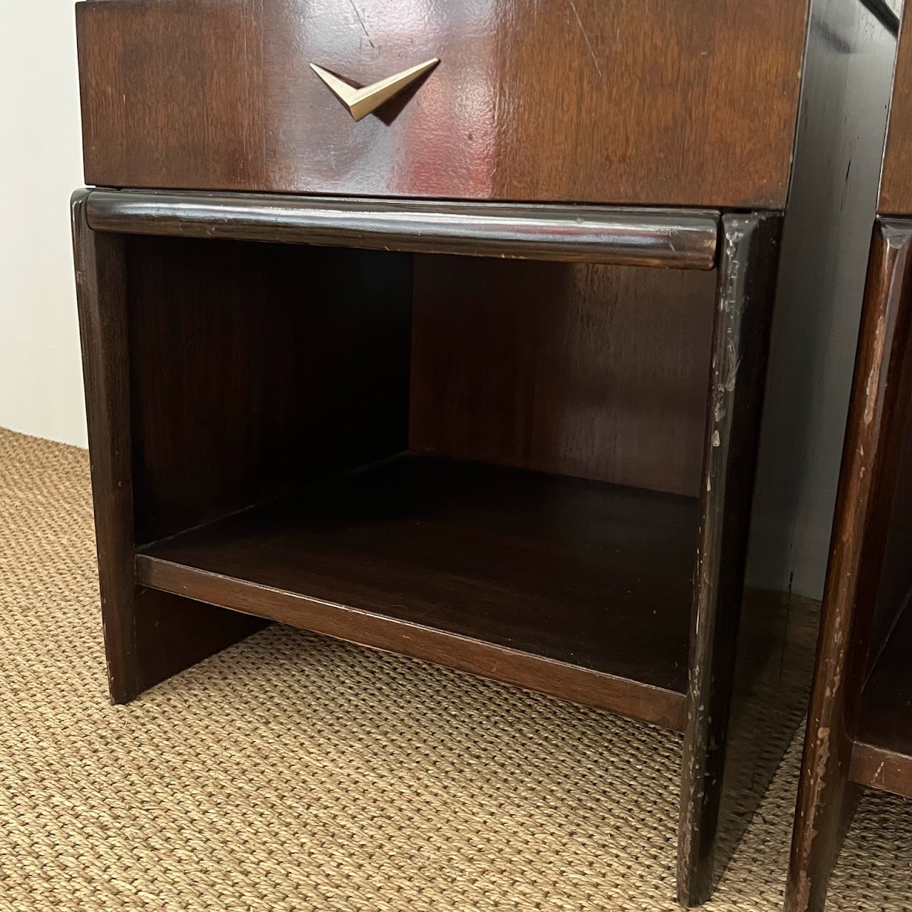 Mid-Century Mahogany End Table Pair