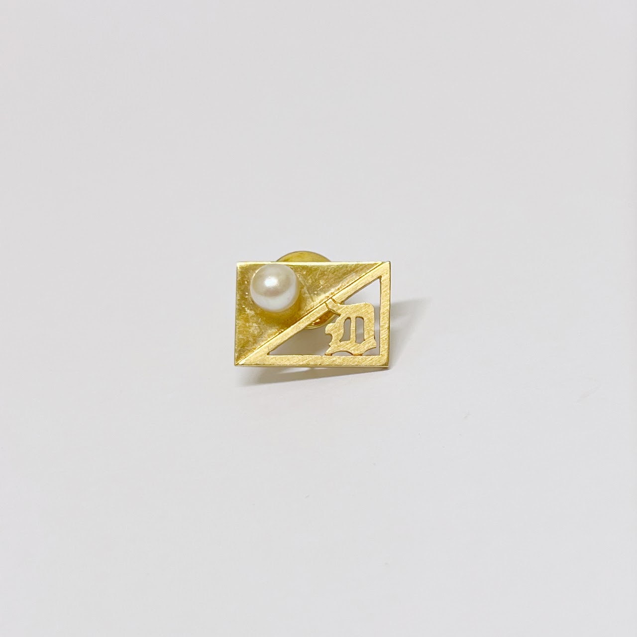 14K Gold & Pearl Tie Tack