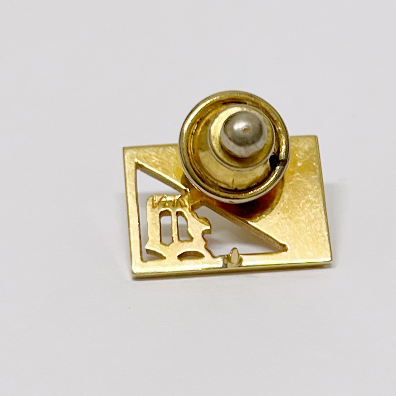 14K Gold & Pearl Tie Tack