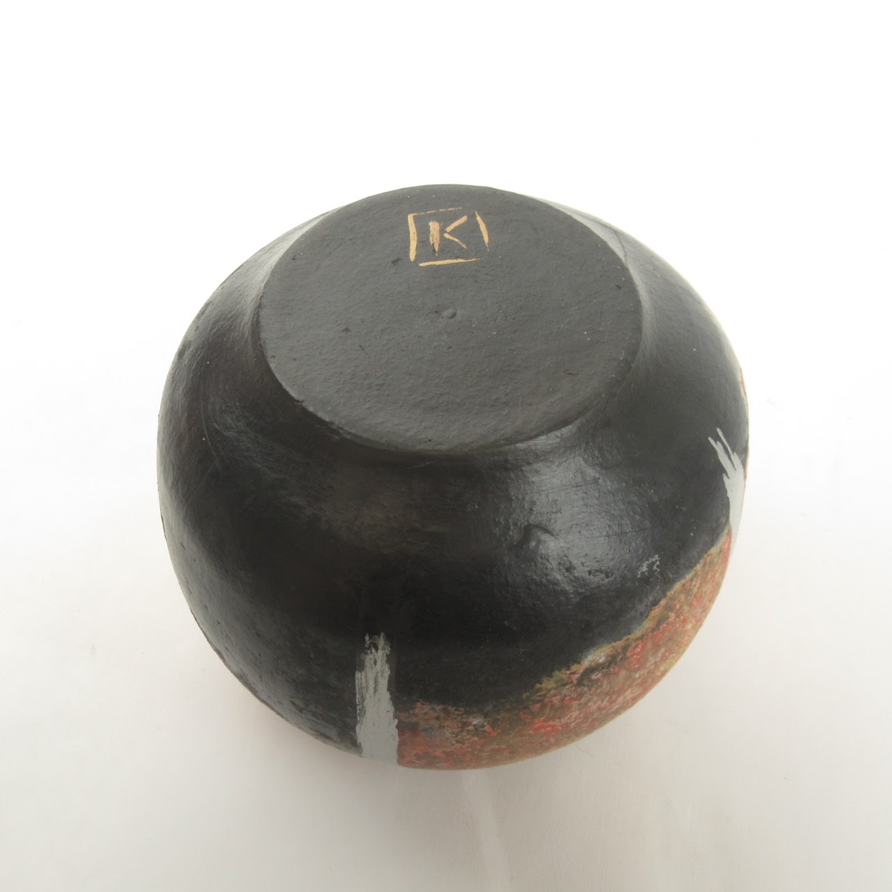 Stamped Ceramic Round  Vase