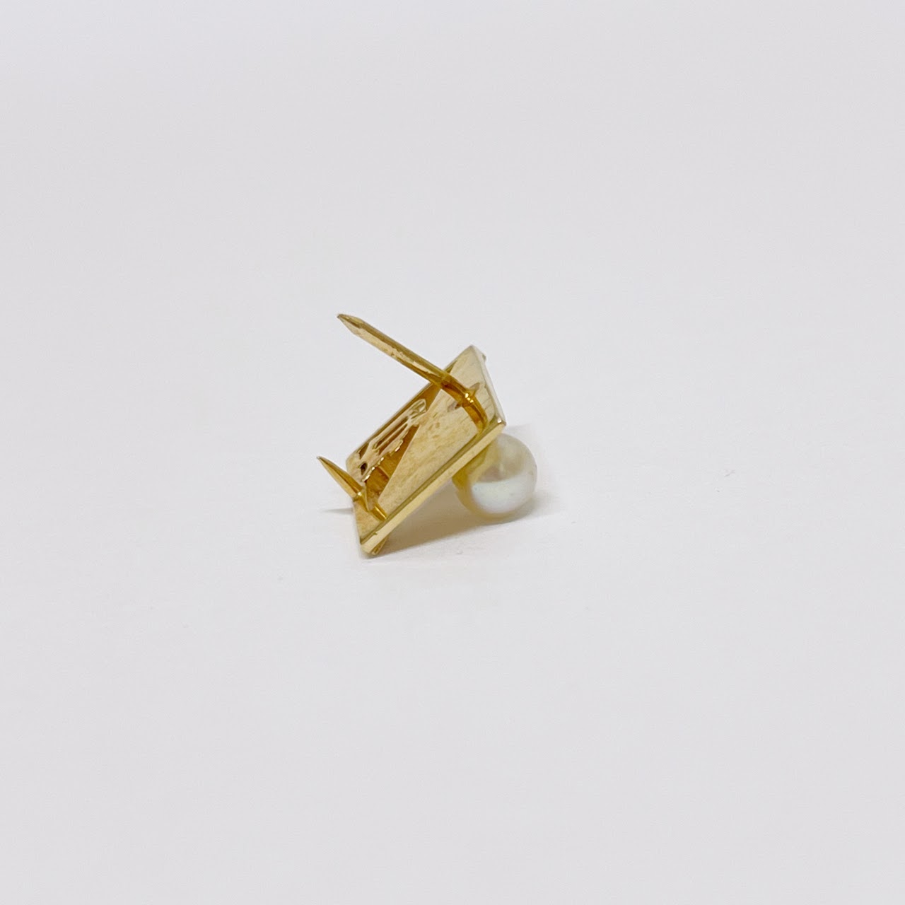 14K Gold & Pearl Tie Tack