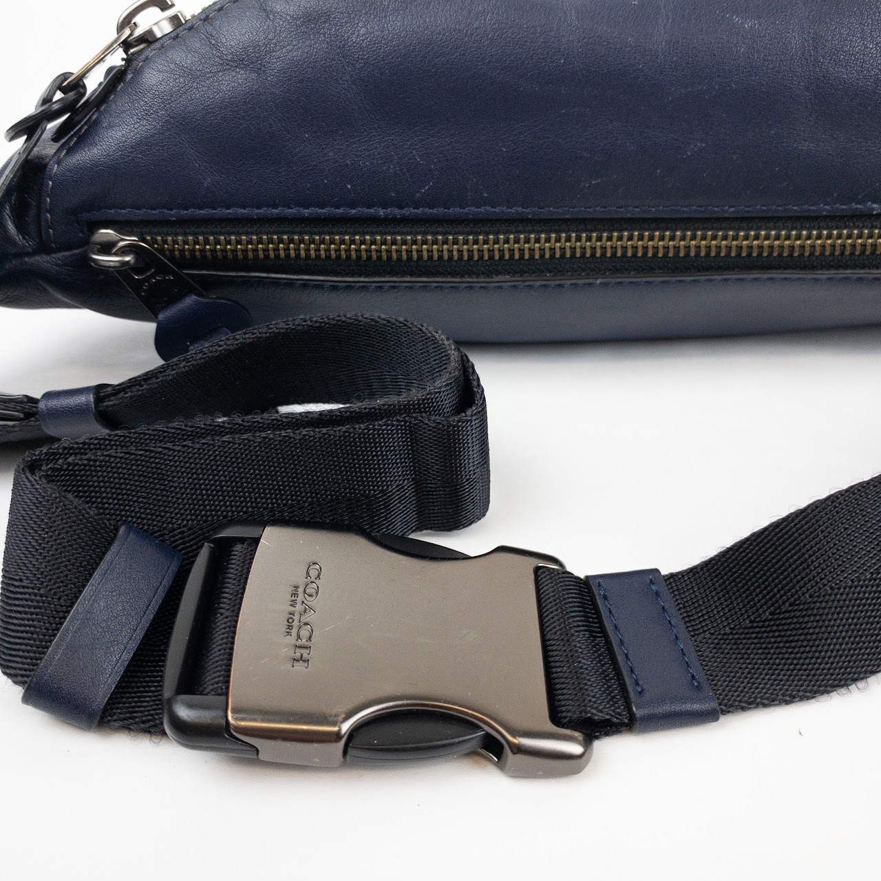 Coach Blue Leather Belt Bag