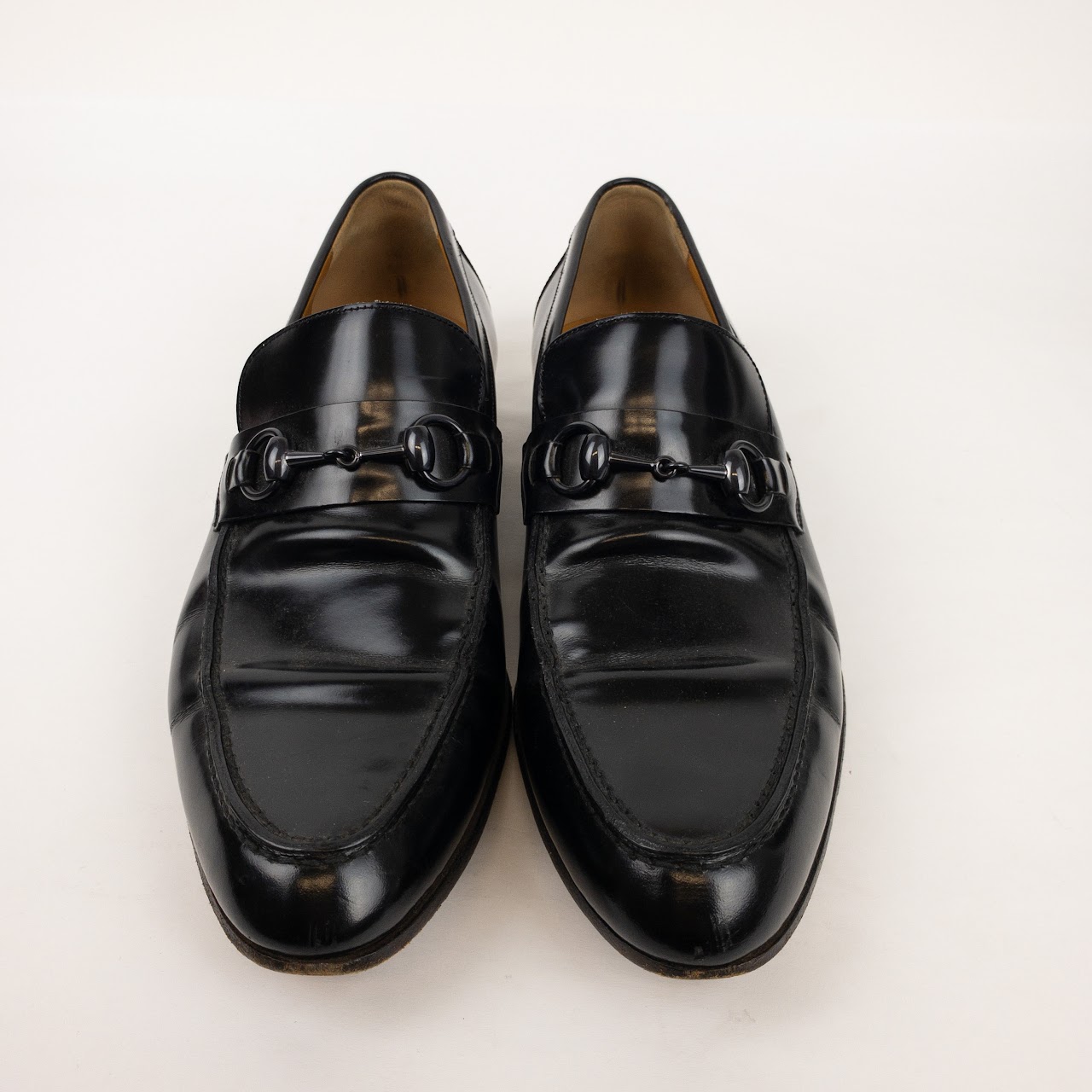 Gucci Polished Leather Loafers