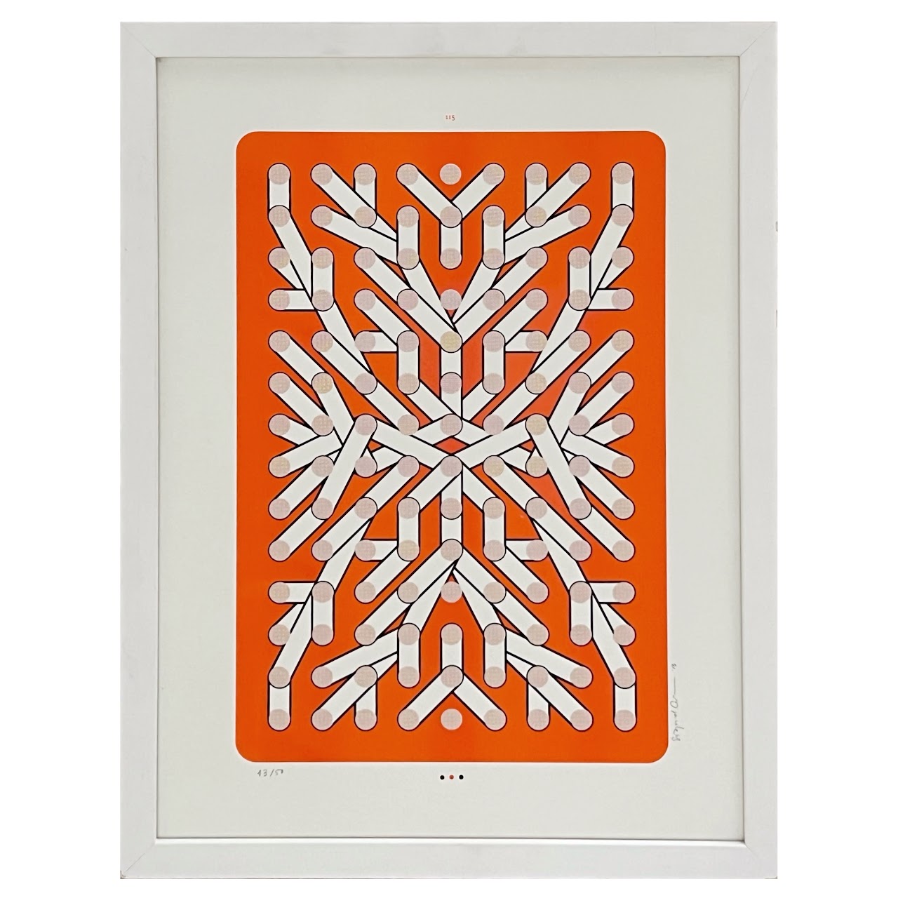 Sigrid Calon '115' Signed Op Art Print