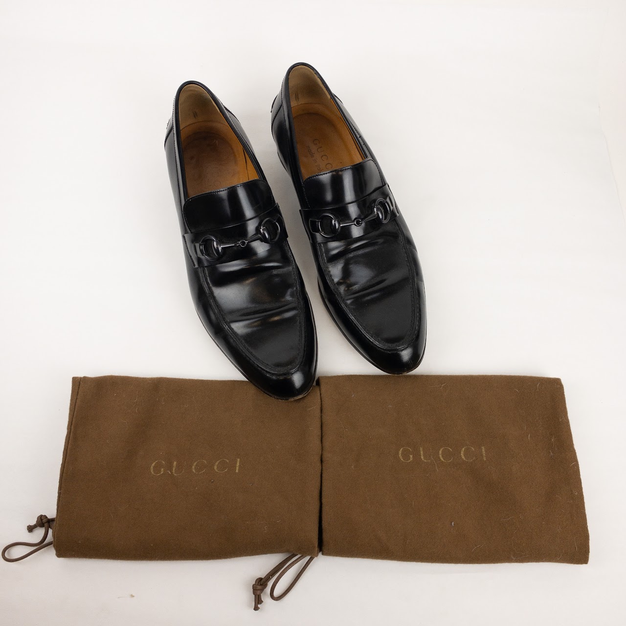 Gucci Polished Leather Loafers