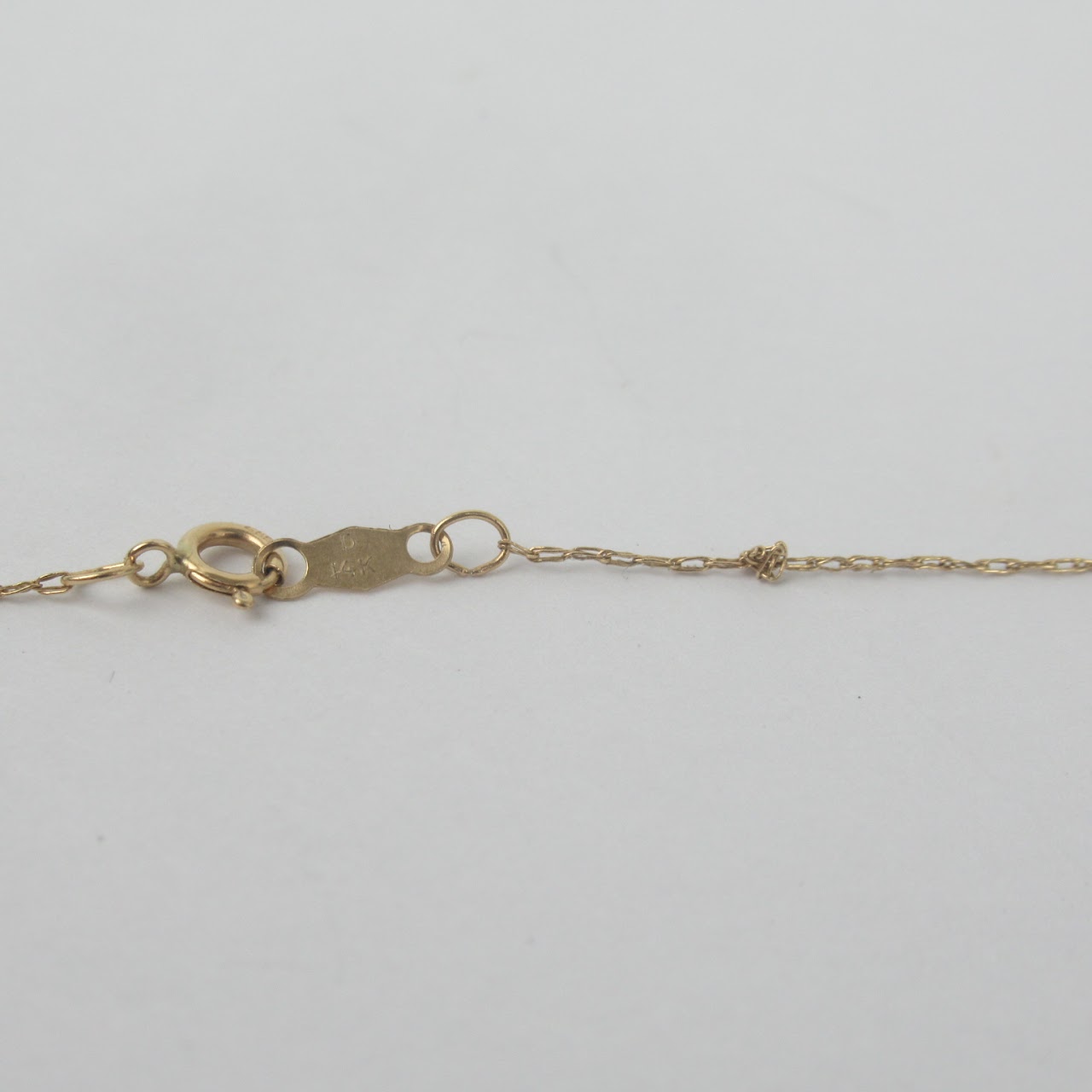 14K Gold Orb Pendant & Chain Necklace