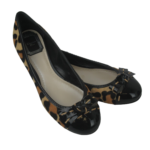 Christian Dior NEW Leopard Print Flats