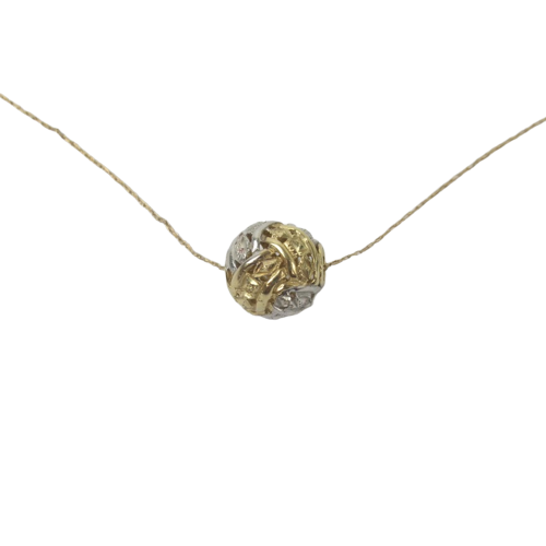 14K Gold Orb Pendant & Chain Necklace