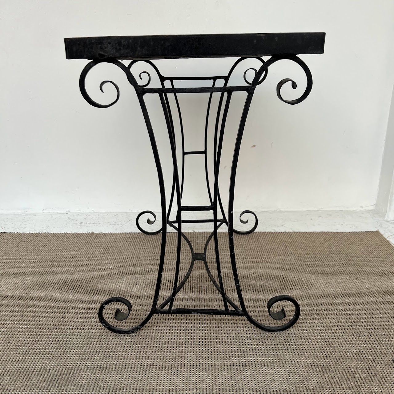 Art Deco Tile Top Wrought Iron Table