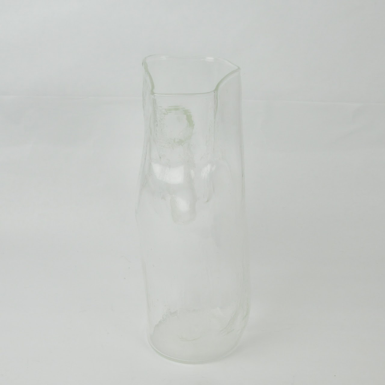 Sculptural Textured Glass Pitcher