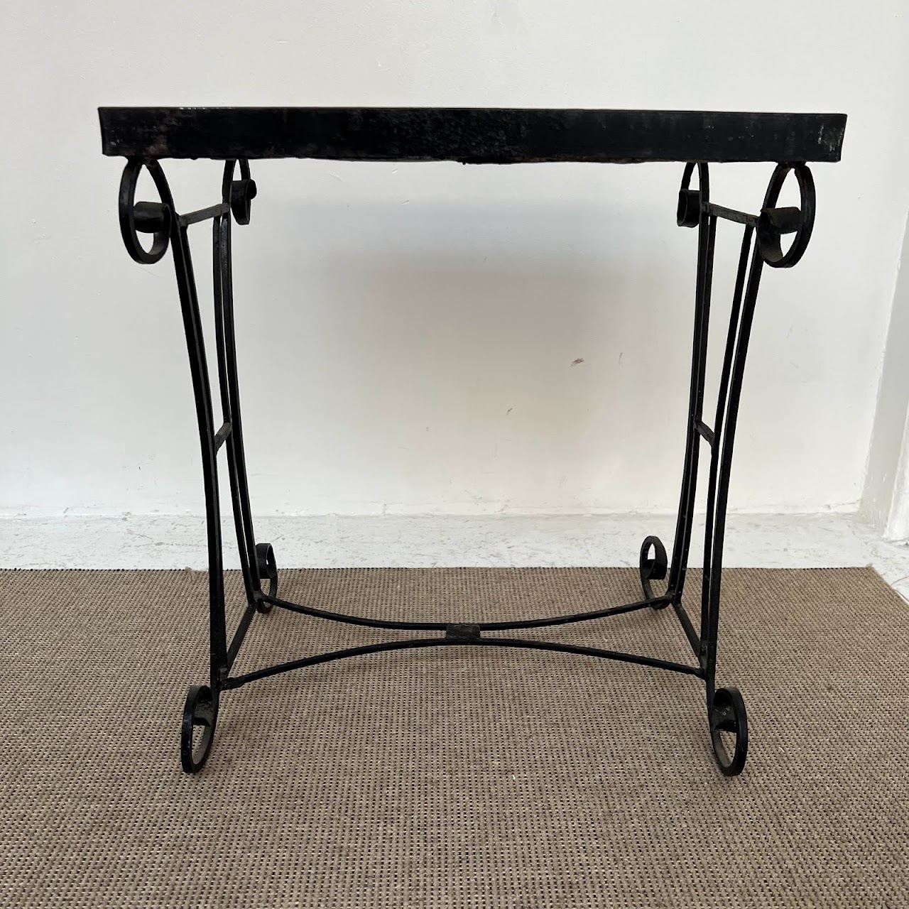 Art Deco Tile Top Wrought Iron Table