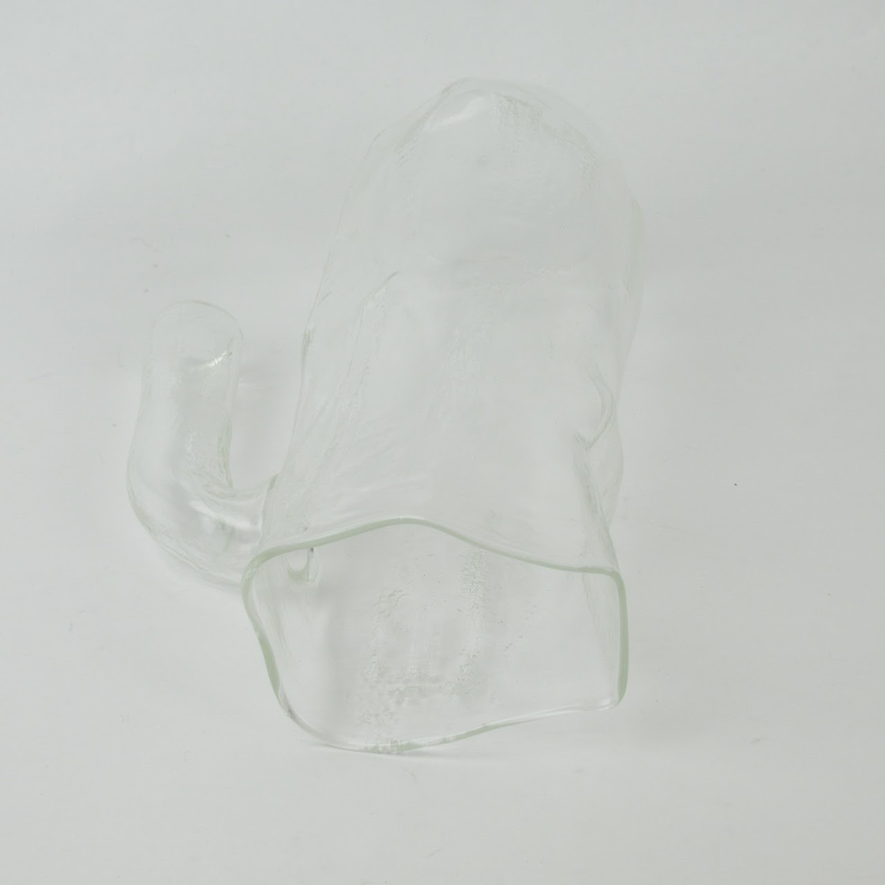 Sculptural Textured Glass Pitcher