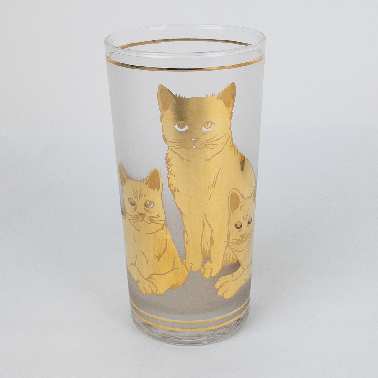 Culver Barware Set Of Four 22K Gold Leaf Highball Glasses