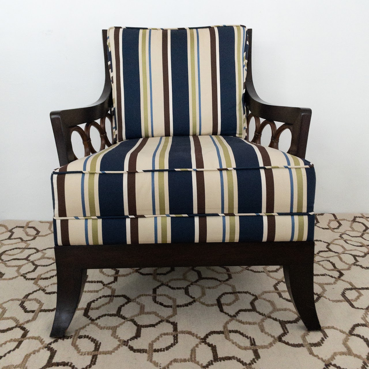 Transitional rattan carlo palecek chairish