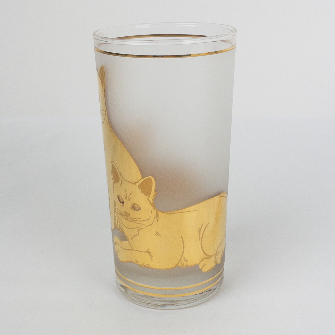 Culver Barware Set Of Four 22K Gold Leaf Highball Glasses