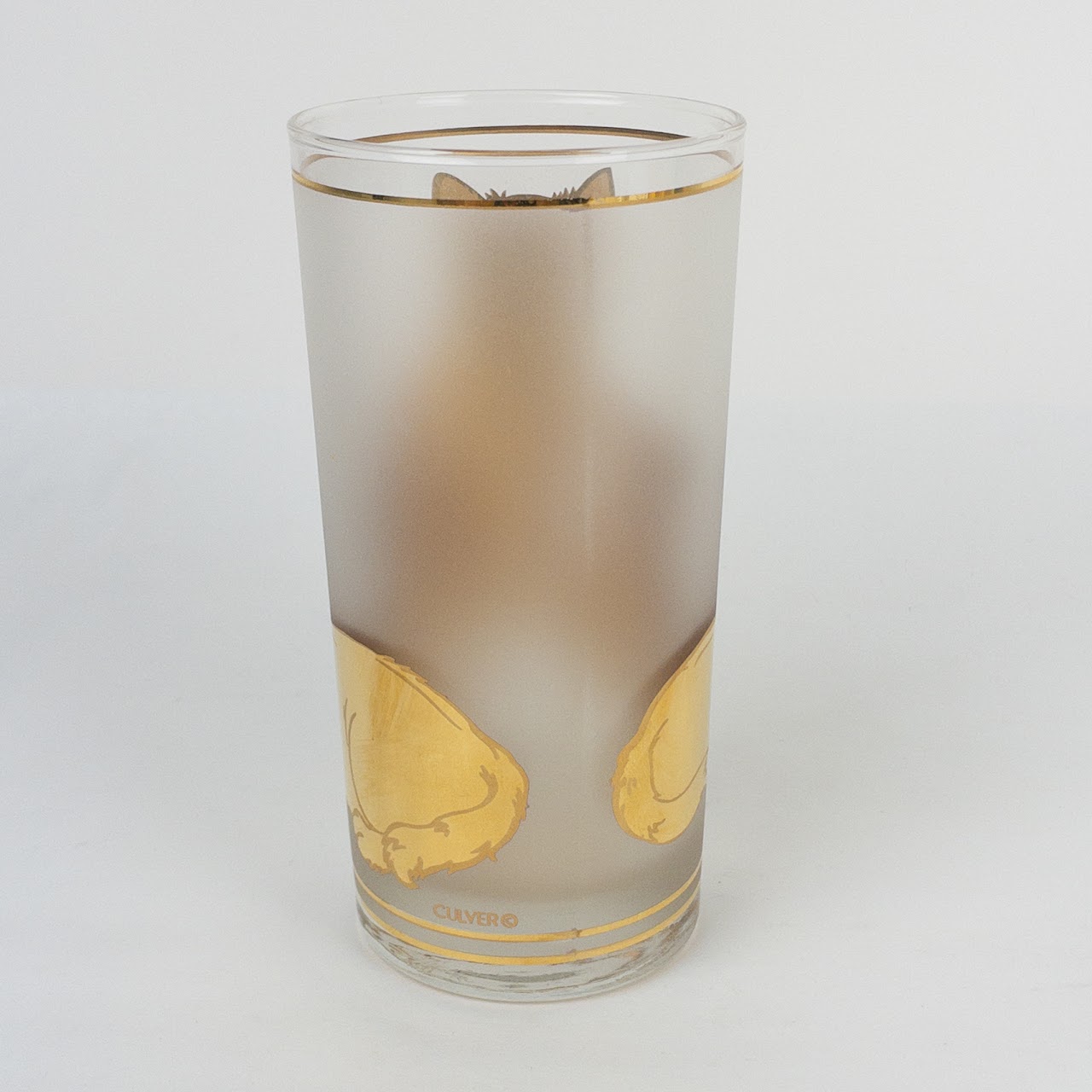 Culver Barware Set Of Four 22K Gold Leaf Highball Glasses