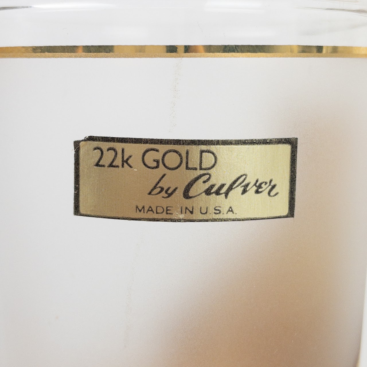 Culver Barware Set Of Four 22K Gold Leaf Highball Glasses