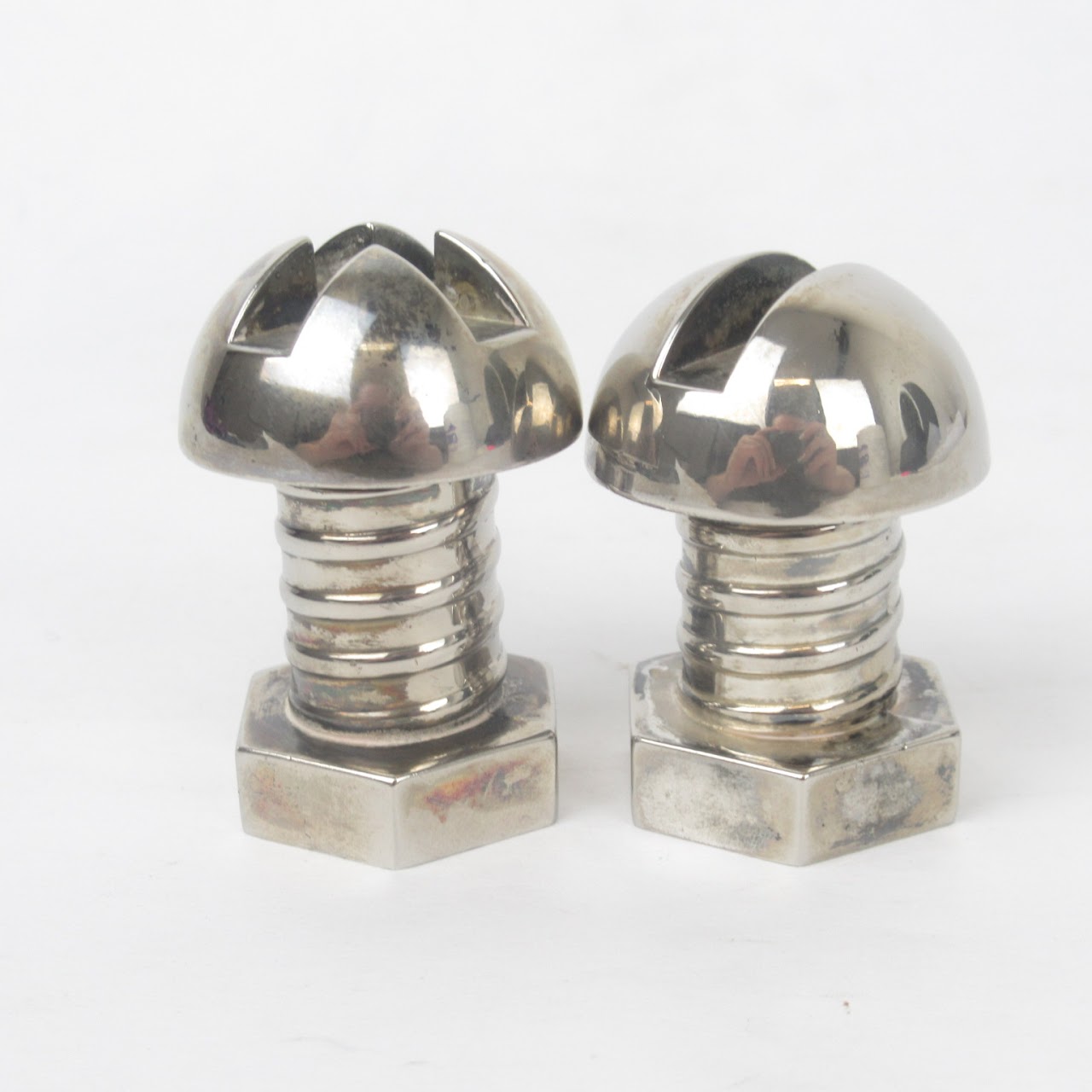 Silver Plated Nut & Bolt Salt and Pepper Set