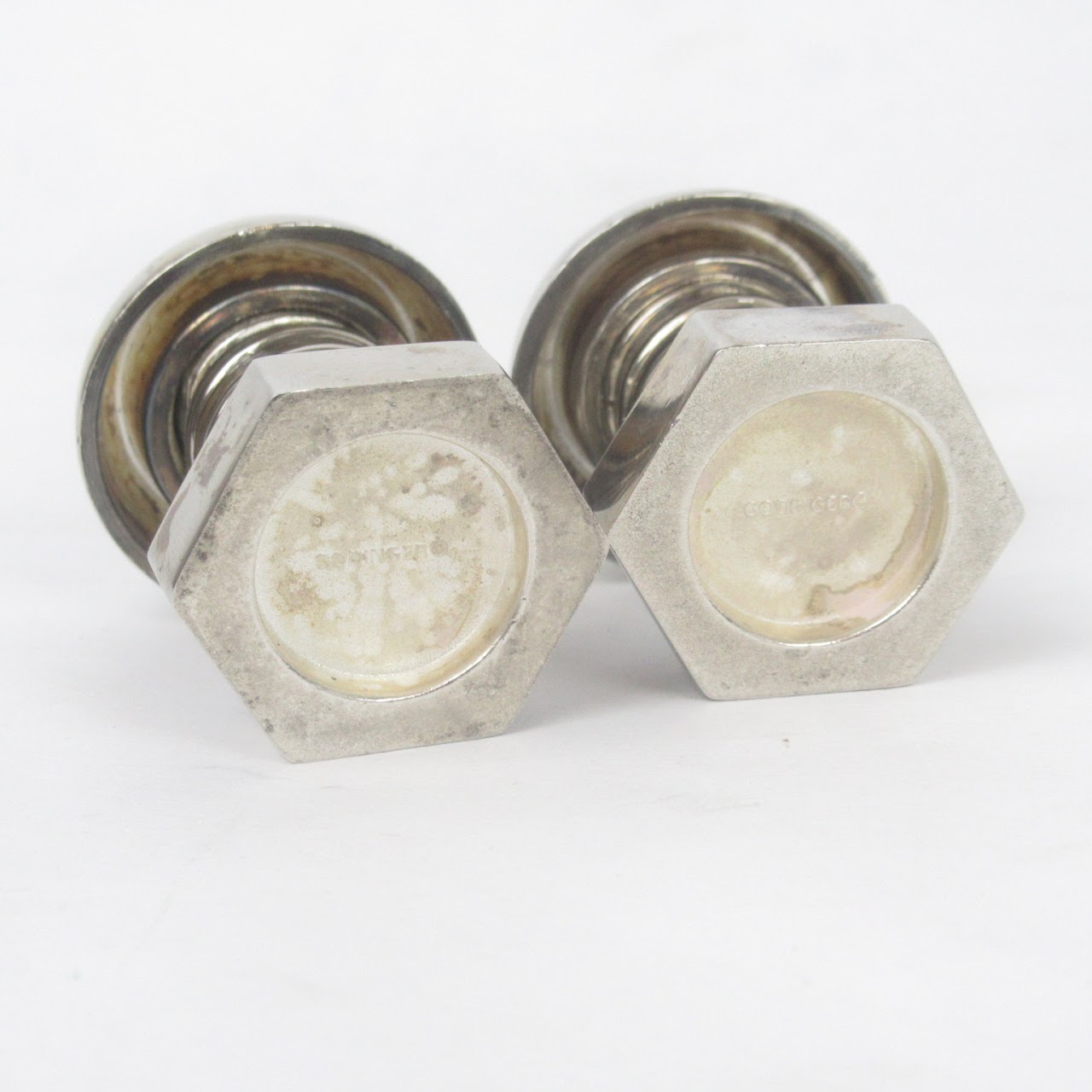 Silver Plated Nut & Bolt Salt and Pepper Set