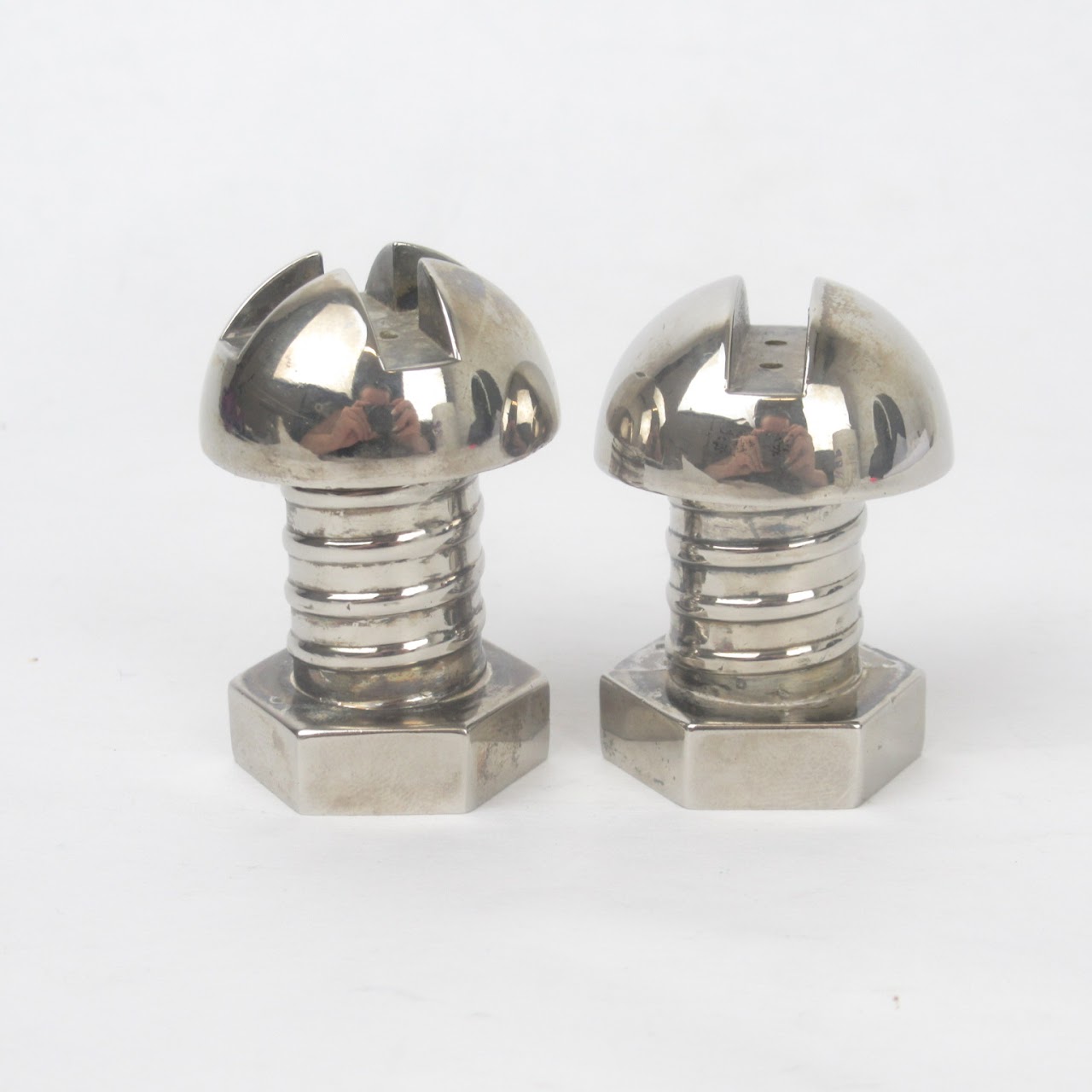 Silver Plated Nut & Bolt Salt and Pepper Set