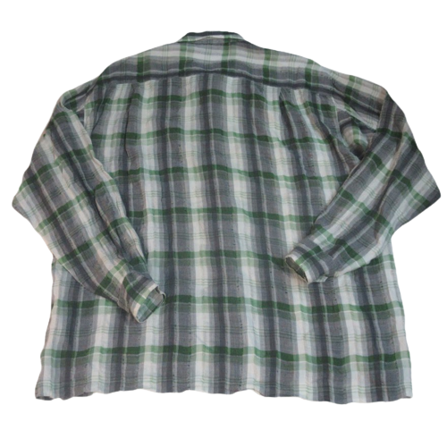 Issey Miyake Men Plaid Linen Button Down