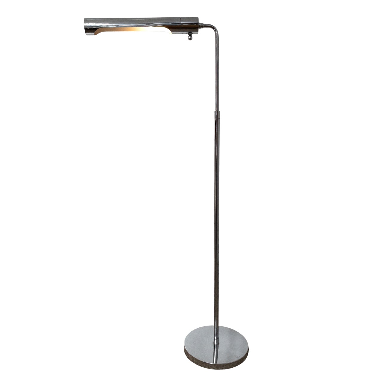 Chrome Bent Neck Floor Lamp