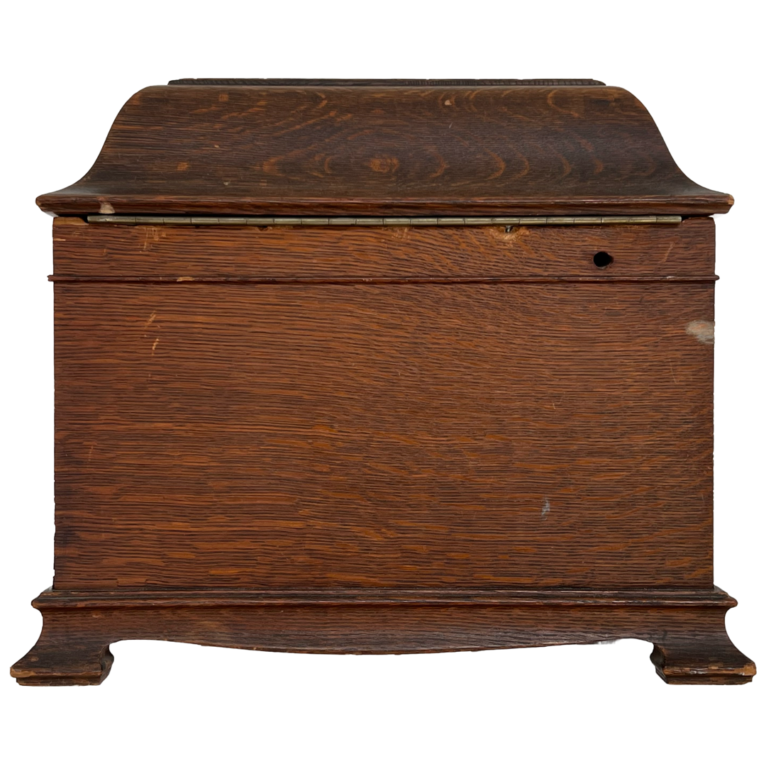 1918 Victrola VV-IX Tabletop Gramophone in Tiger Oak Case