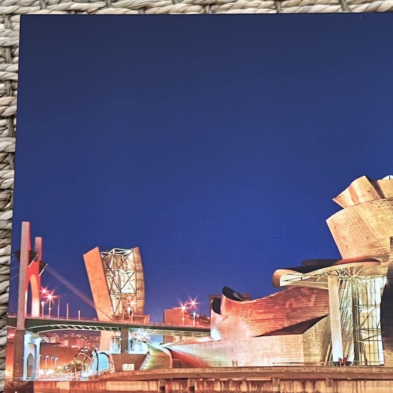 Guggenheim Bilbao Panoramic and Jeff Koons 'Puppy' Tako Photograph Block Pair