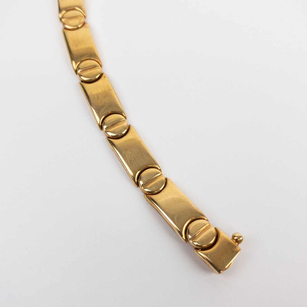 14K Gold Articulated Screw Link Bracelet