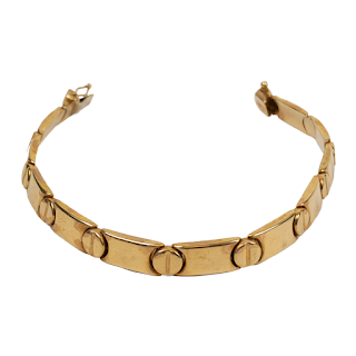 14K Gold Articulated Screw Link Bracelet