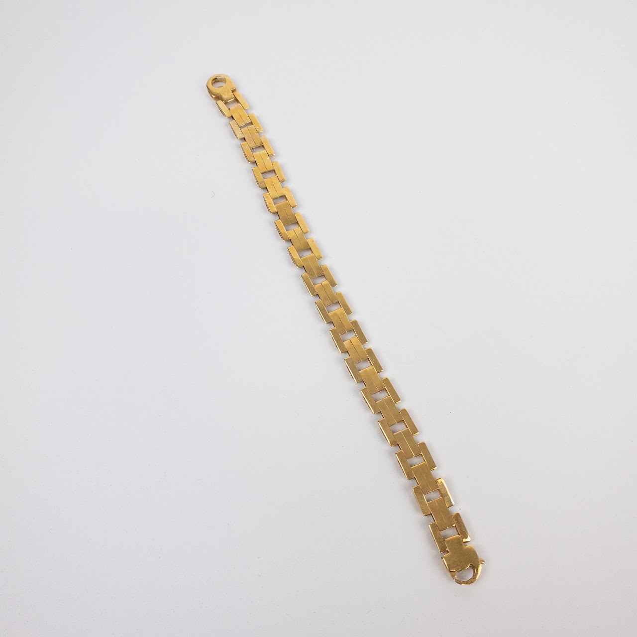 14K Gold Faceted Link Bracelet