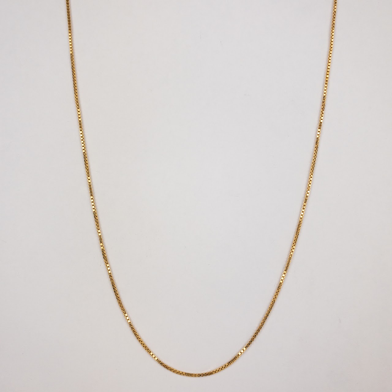 18K Gold Box Link Chain