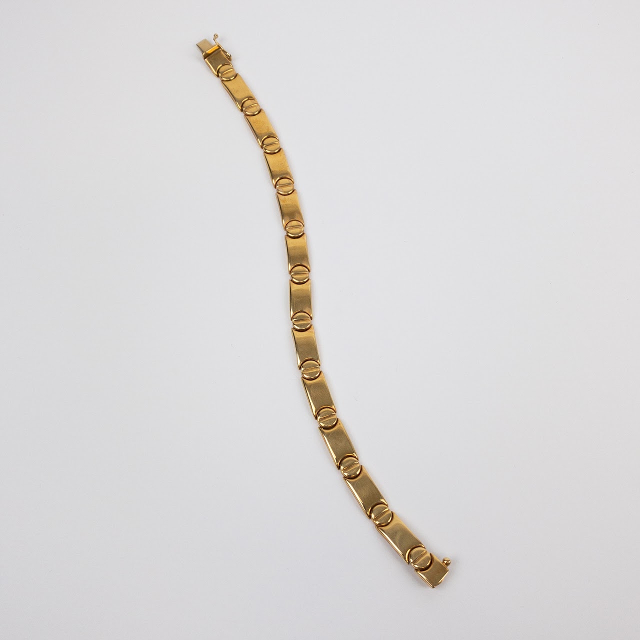 14K Gold Articulated Screw Link Bracelet