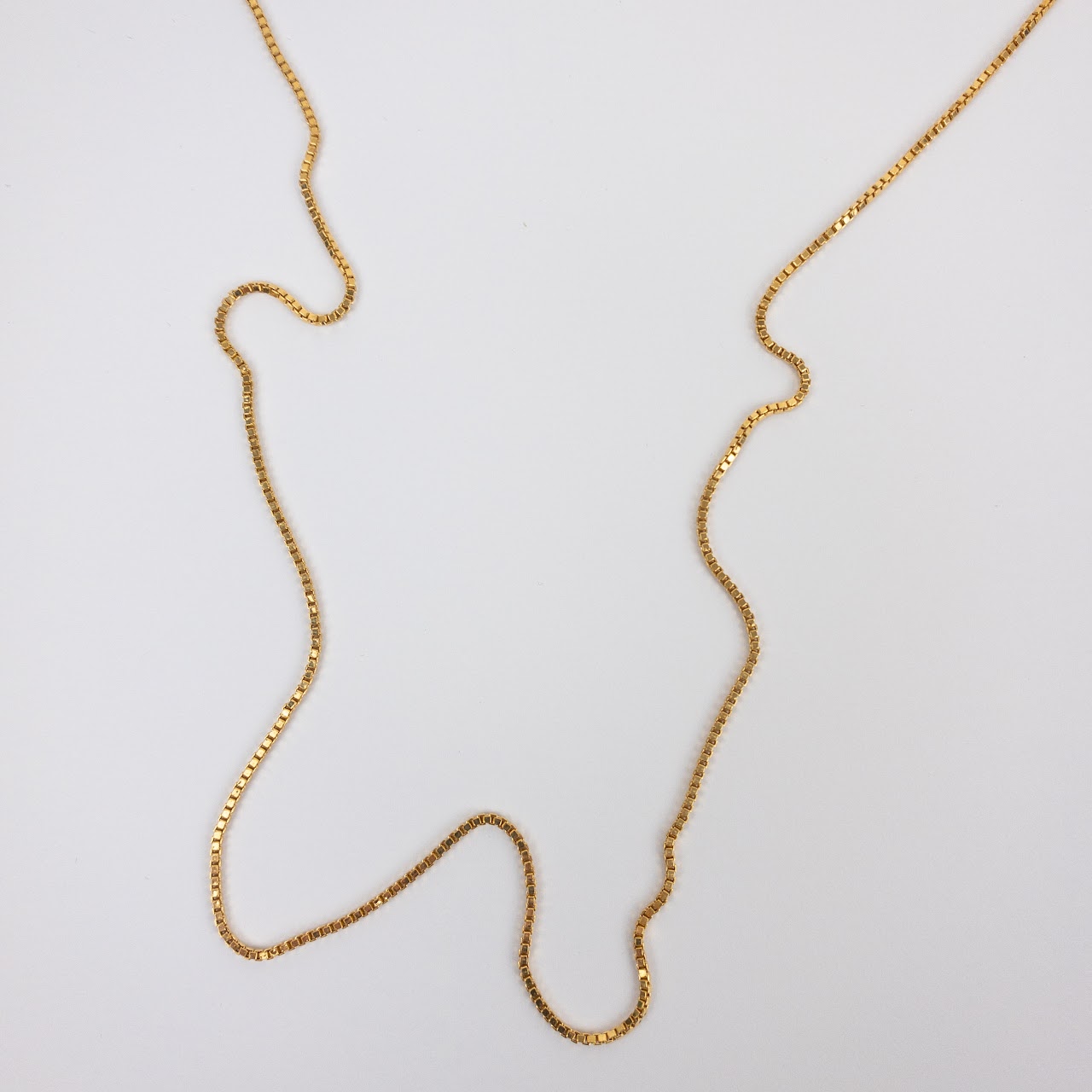 18K Gold Box Link Chain