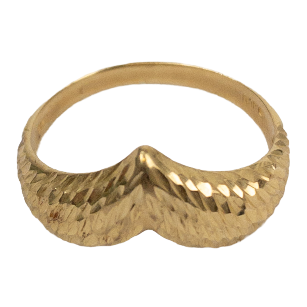 14K Gold Diamond-Cut Wishbone Ring