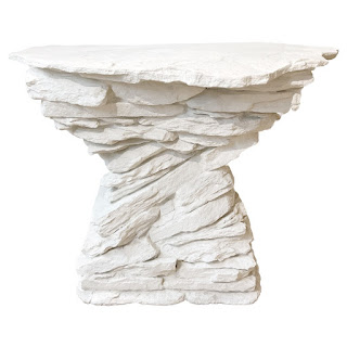 Sirmos after Emilio Terry Style Plaster Quarry Console Table