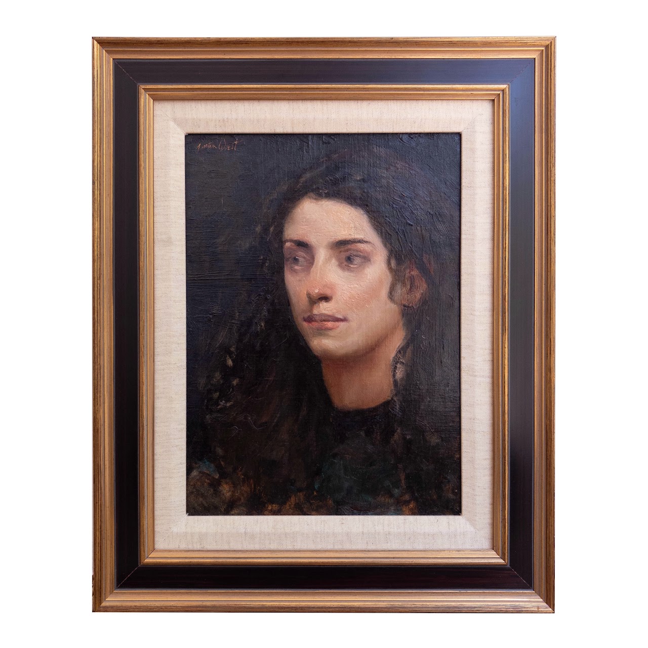 Justin Wiest 'Esmerelda' Signed Oil Portrait Painting