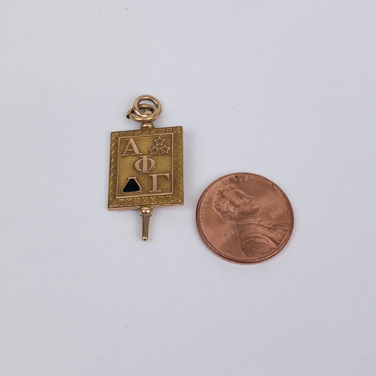 10K Gold Alpha Phi Gamma Sorority Pendant