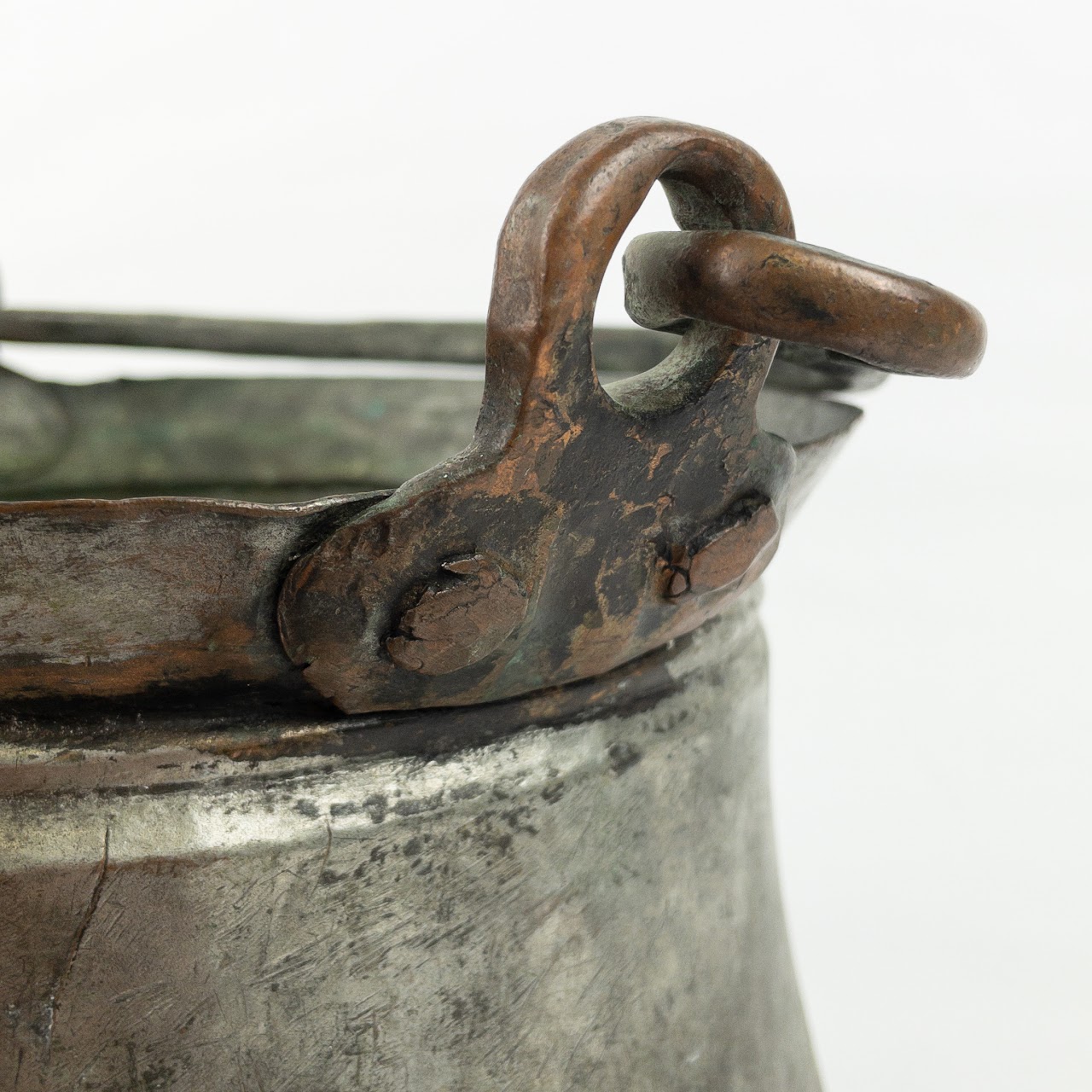 Tinned Copper Spitoon Shaped Bucket