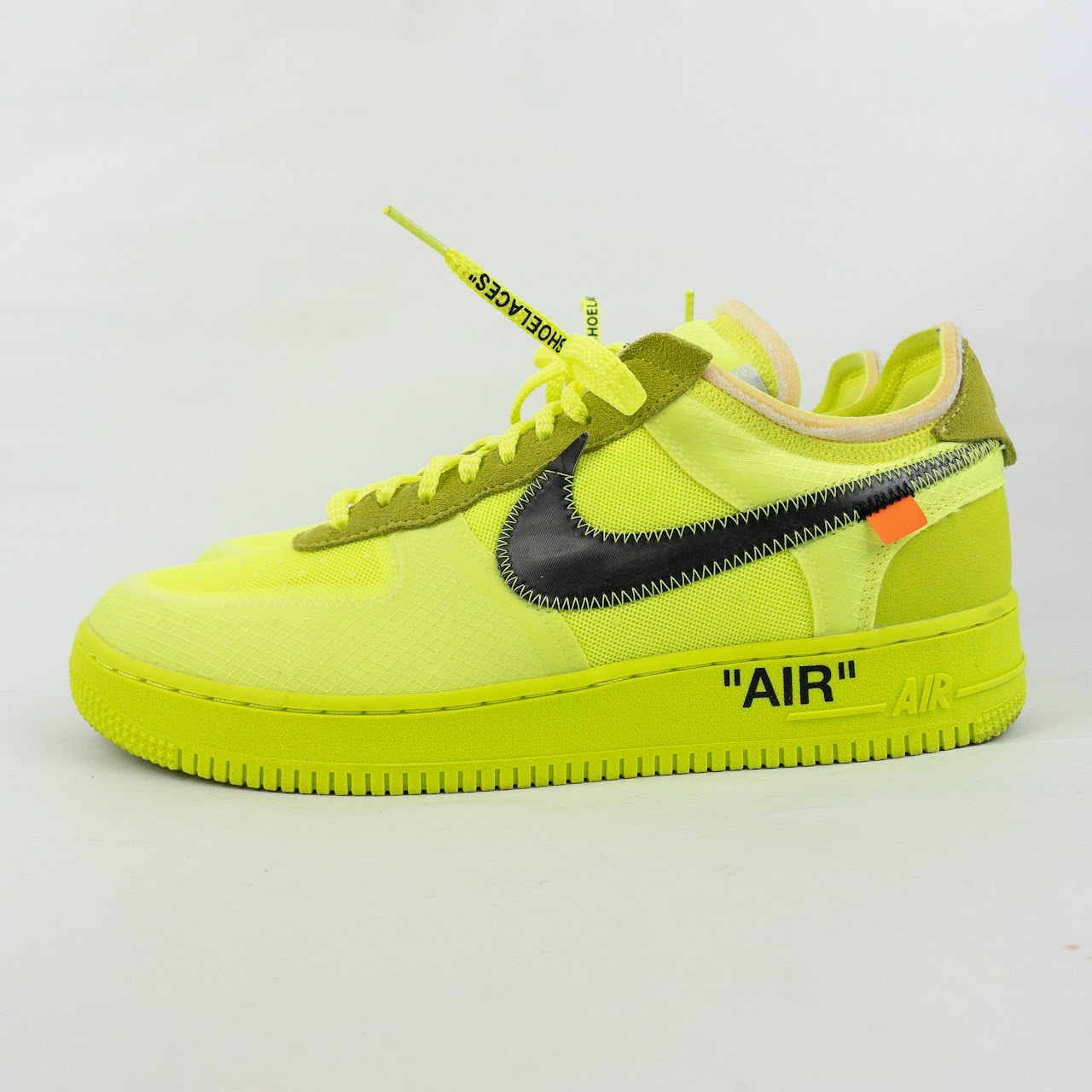 Nike x Off White Neon Air Force 1 Sneakers