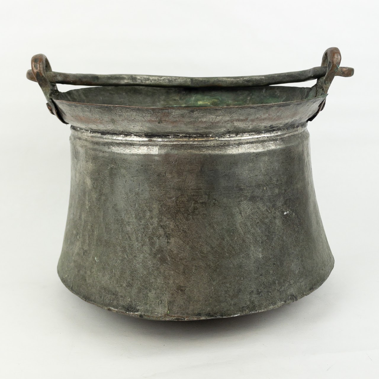 Tinned Copper Spitoon Shaped Bucket