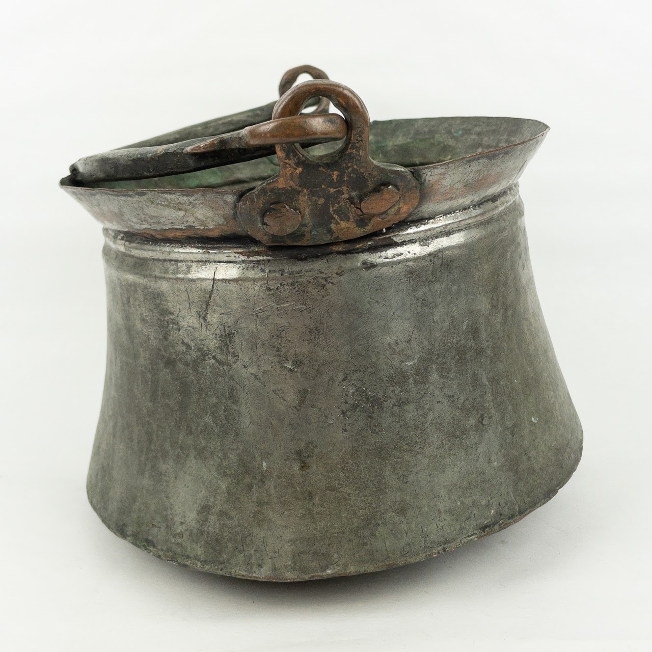 Tinned Copper Spitoon Shaped Bucket