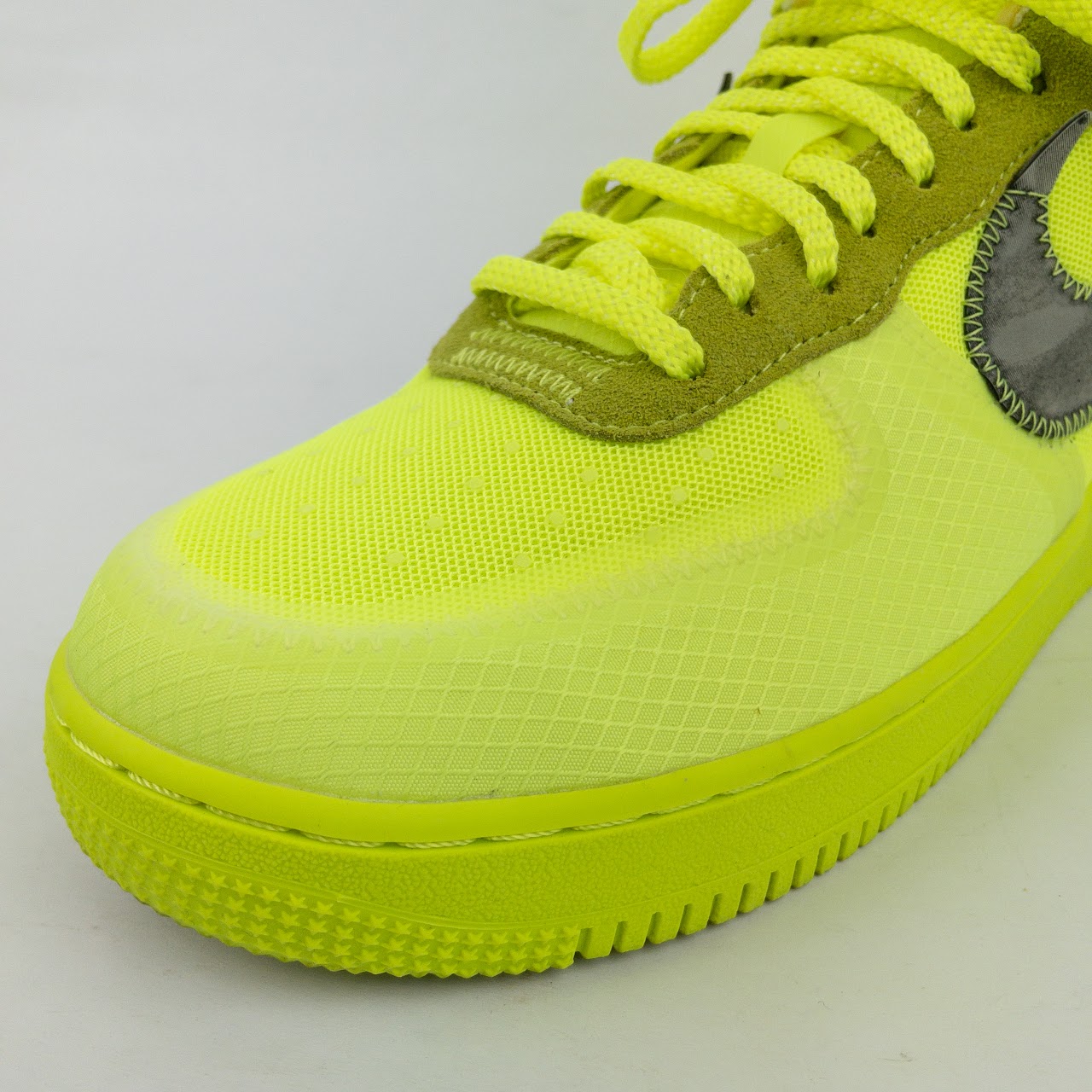 Nike x Off White Neon Air Force 1 Sneakers